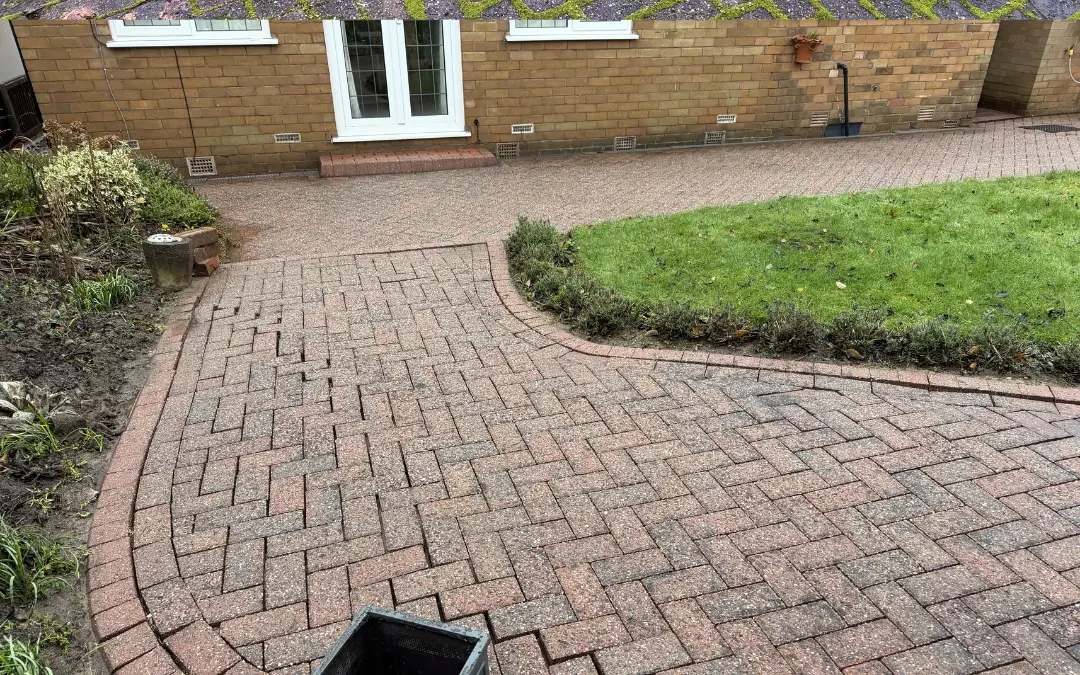The same block paving cleaned and re-sanded