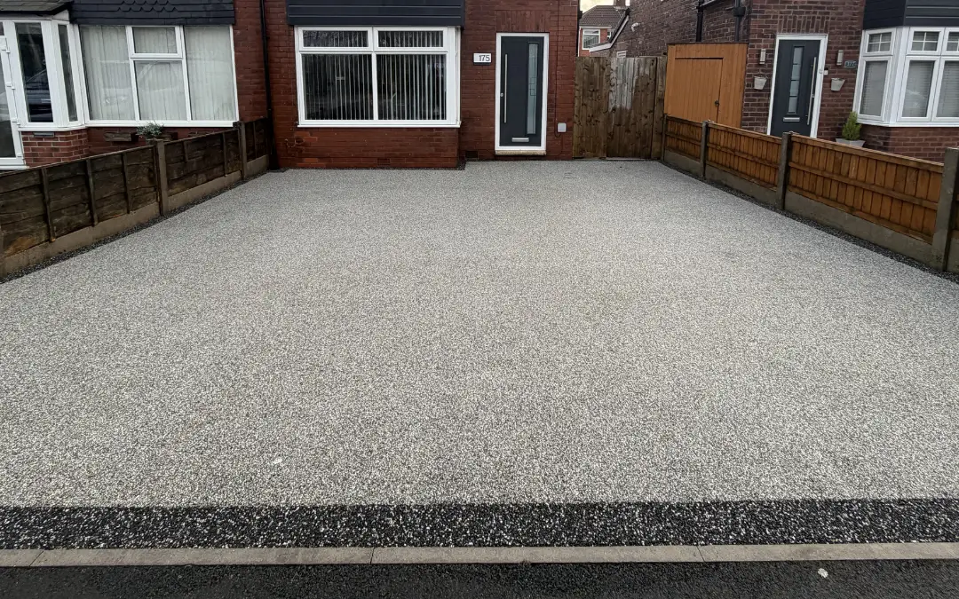 The same yard after cleaning, surface colour even