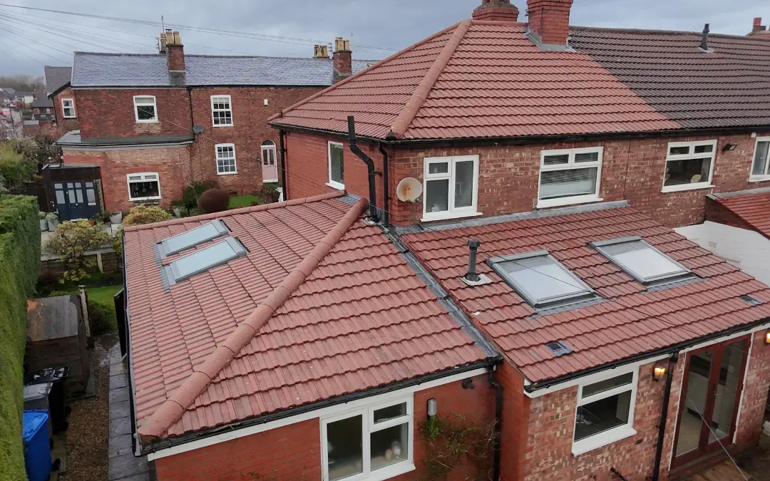 The same roof after soft washing